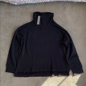 *NWT* J. Crew Malibu Cotton Turtleneck, Black, Size M